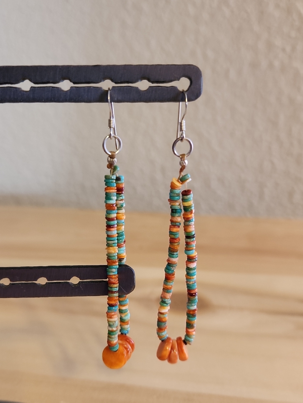 Handmade Multi Stone Heishi Earrings